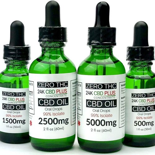 24KCbdPlus 5000mg CBD Tincture Oil (Isolate)
