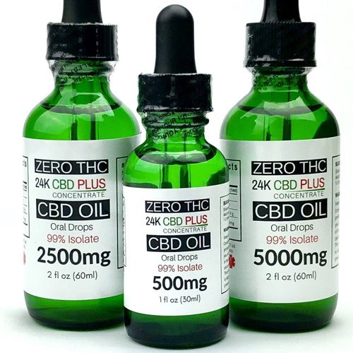 24KCbdPlus 500mg CBD Tincture Oil (Isolate)